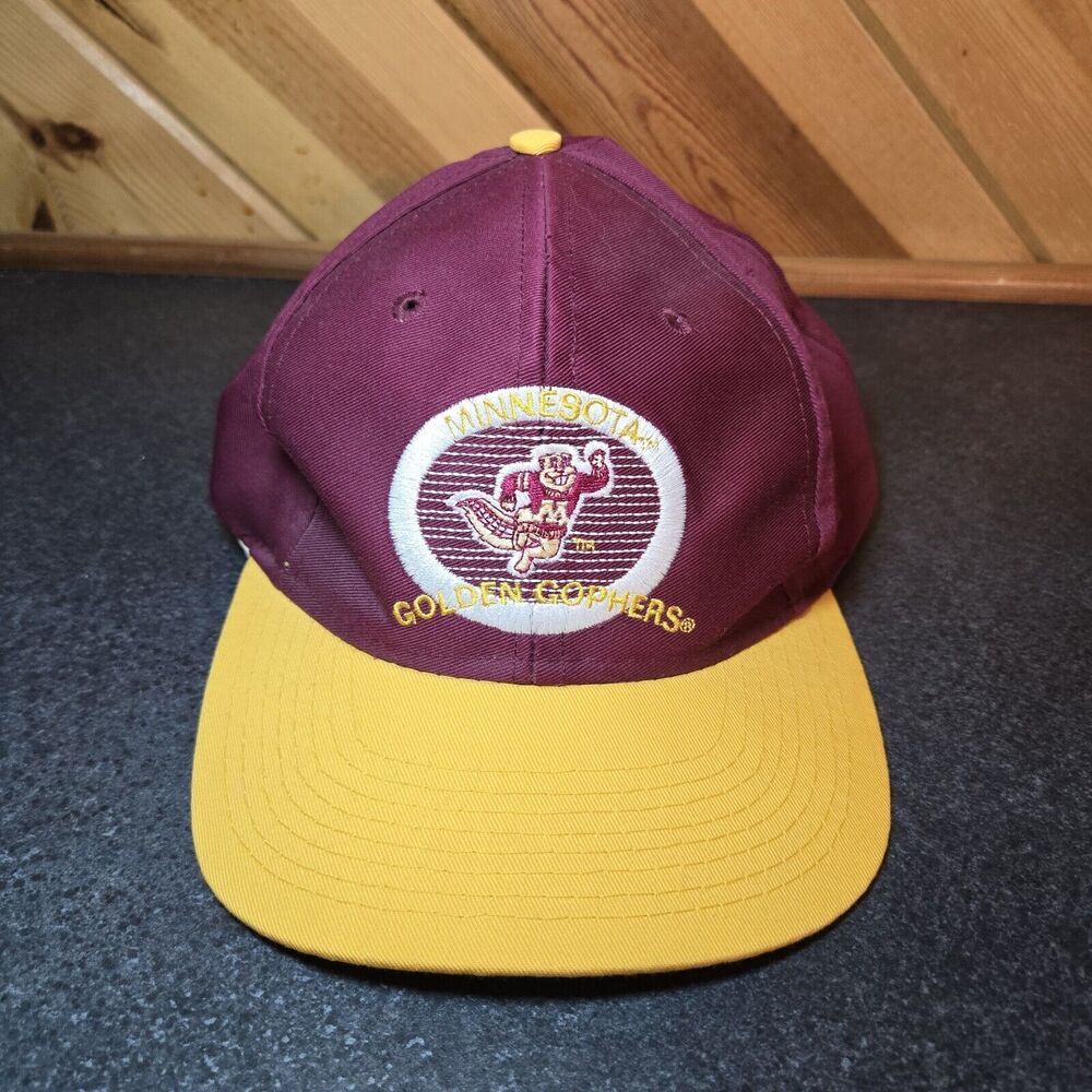 Vtg Minnesota Golden Gophers Hat Pro Style by Joey Snapback